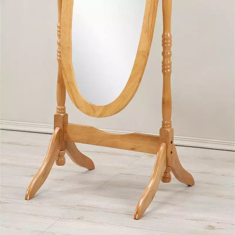 Miroir Cheval de Sol en Bois Style Queen Anne Traditionnel Roundhill Furniture