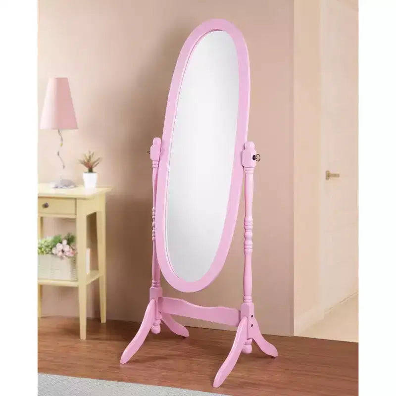 Miroir Cheval de Sol en Bois Style Queen Anne Traditionnel Roundhill Furniture