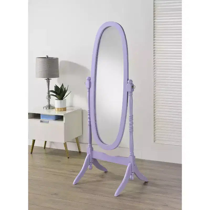 Miroir Cheval de Sol en Bois Style Queen Anne Traditionnel Roundhill Furniture