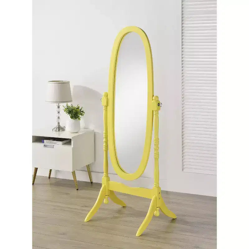 Miroir Cheval de Sol en Bois Style Queen Anne Traditionnel Roundhill Furniture