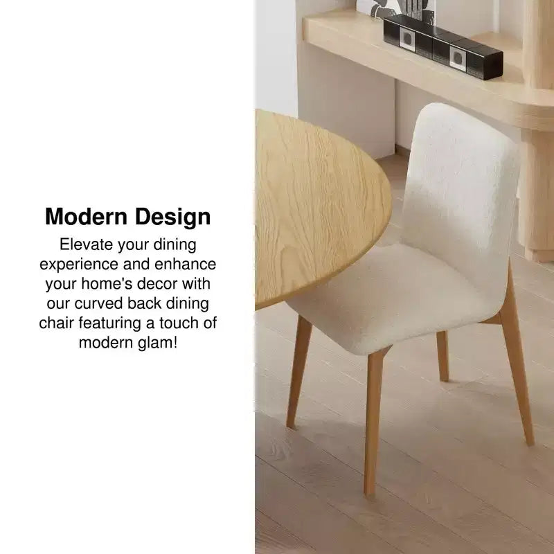 Pexfix Chaises de salle à manger capitonnées en fausse fourrure blanche - Lot de 2