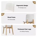 Pexfix Chaises de salle à manger capitonnées en fausse fourrure blanche - Lot de 2