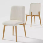 Pexfix Chaises de salle à manger capitonnées en fausse fourrure blanche - Lot de 2
