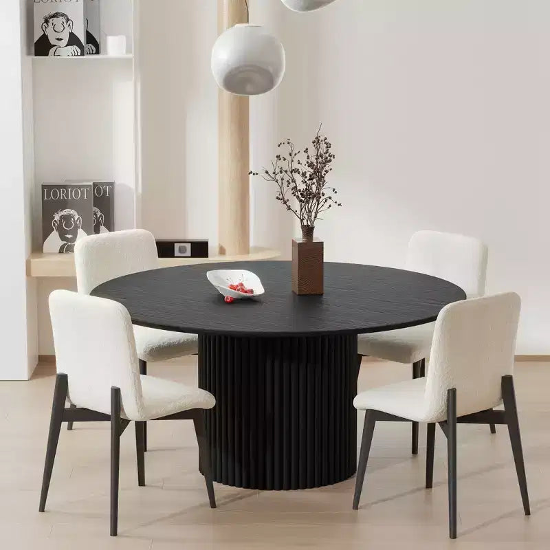Pexfix Chaises de salle à manger capitonnées en fausse fourrure blanche - Lot de 2