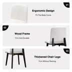 Pexfix Chaises de salle à manger capitonnées en fausse fourrure blanche - Lot de 2