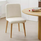 Pexfix Chaises de salle à manger capitonnées en fausse fourrure blanche - Lot de 2