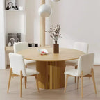 Pexfix Chaises de salle à manger capitonnées en fausse fourrure blanche - Lot de 2