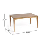 Ensemble de salle à manger rembourré 7 pièces en bois et métal Christopher Knight Home Benao