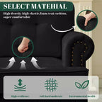 HYLEORY Ensemble de canapé 3 pièces en chenille pour salon avec canapé 3 places, causeuse 2 places, fauteuil simple, canapé rembourré pour salon, bureau