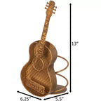 Vintiquewise Support à Bouteille de Vin et à Bouchons en Forme de Guitare en Métal Décoratif – Une Pièce de Décoration Intérieure Unique et un Accessoire de Comptoir