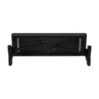 Banc de ferme pliant Flash Furniture HERCULES 40 x 12 en pin massif antique noir délavé de qualité commerciale avec pieds en X verrouillables et pliables