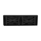 Banc de ferme pliant Flash Furniture HERCULES 40 x 12 en pin massif antique noir délavé de qualité commerciale avec pieds en X verrouillables et pliables