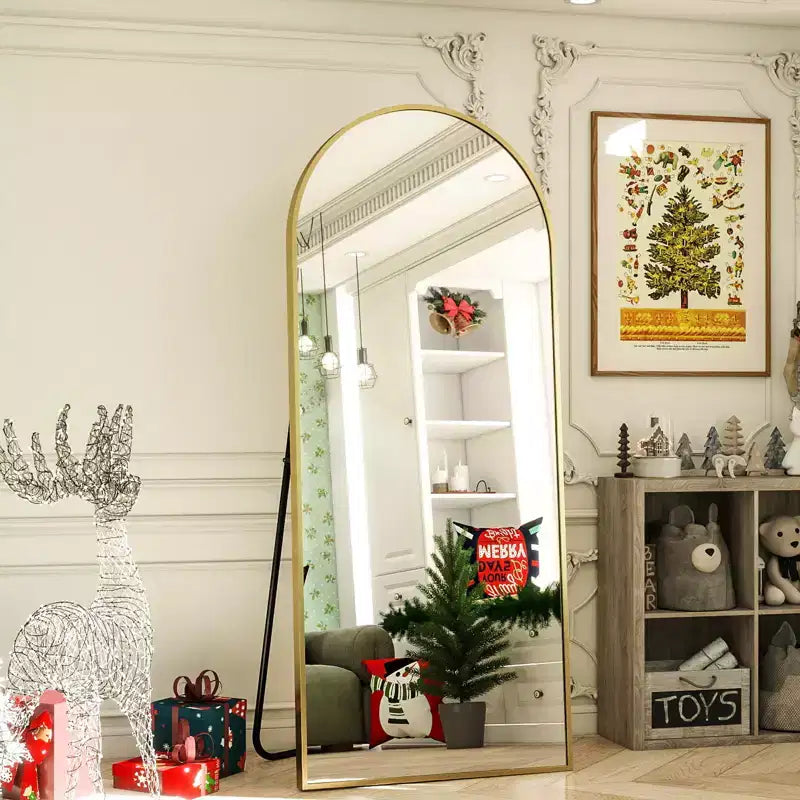 BEAUTYPEAK 65x24 Miroir sur pied Miroir arqué pleine longueur Miroirs muraux