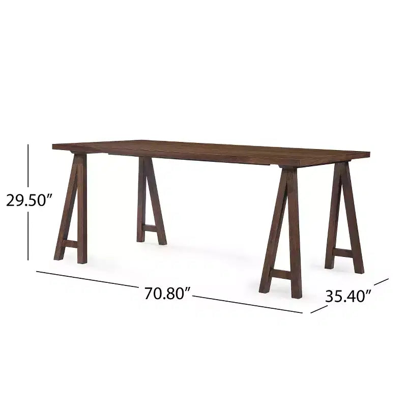 Ensemble de salle à manger 7 pièces en tissu Isador Mid Century Modern de GDFStudio en hévéa