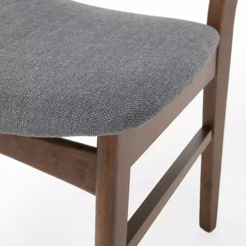 Ensemble de salle à manger 7 pièces en tissu Isador Mid Century Modern de GDFStudio en hévéa