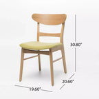 Ensemble de salle à manger 7 pièces en tissu Isador Mid Century Modern de GDFStudio en hévéa