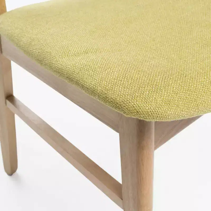 Ensemble de salle à manger 7 pièces en tissu Isador Mid Century Modern de GDFStudio en hévéa