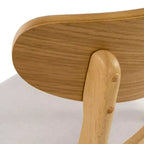 Ensemble de salle à manger 7 pièces en tissu Isador Mid Century Modern de GDFStudio en hévéa