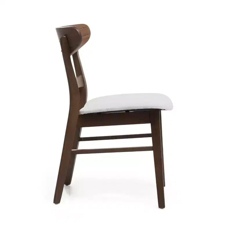 Ensemble de salle à manger 7 pièces en tissu Isador Mid Century Modern de GDFStudio en hévéa