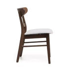 Ensemble de salle à manger 7 pièces en tissu Isador Mid Century Modern de GDFStudio en hévéa