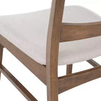 Ensemble de salle à manger 7 pièces en tissu Isador Mid Century Modern de GDFStudio en hévéa