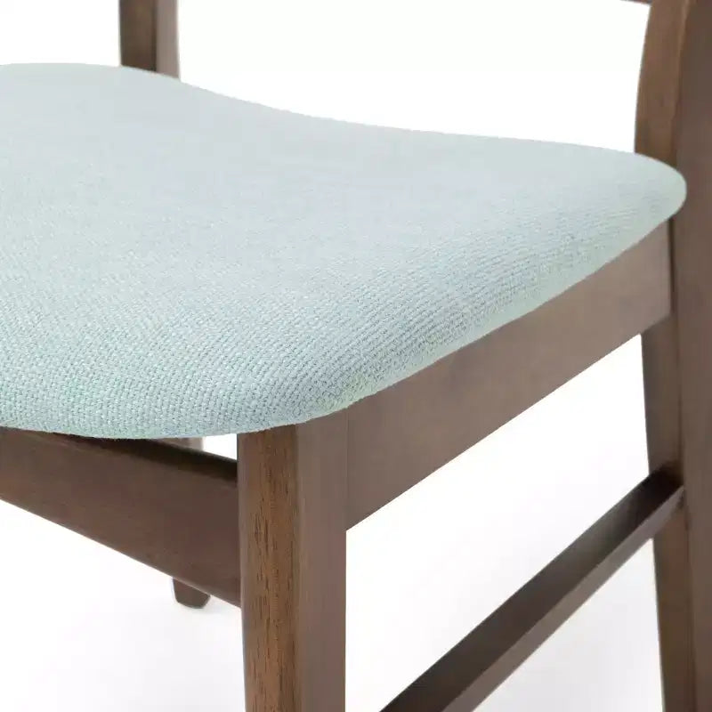 Ensemble de salle à manger 7 pièces en tissu Isador Mid Century Modern de GDFStudio en hévéa