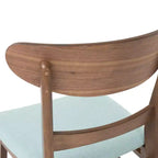 Ensemble de salle à manger 7 pièces en tissu Isador Mid Century Modern de GDFStudio en hévéa