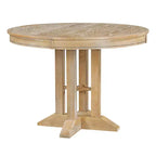 Ensemble de salle à manger de ferme Whisen 5 pièces, comprenant une table à manger ronde extensible et 4 chaises rembourrées.