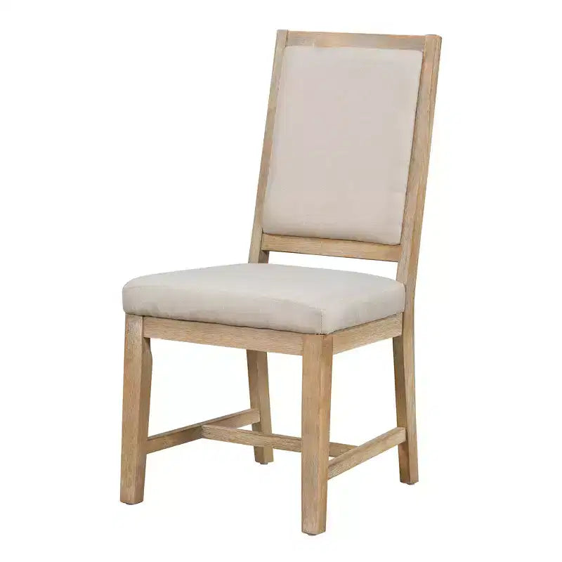Ensemble de salle à manger de ferme Whisen 5 pièces, comprenant une table à manger ronde extensible et 4 chaises rembourrées.