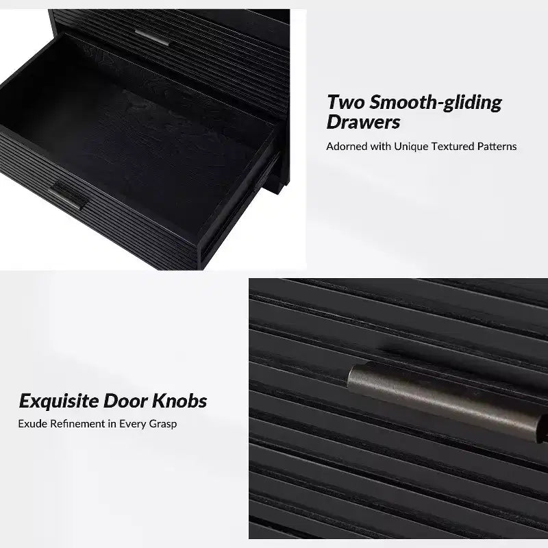 Table d'appoint Alcide avec port USB et lumière LED | ART OF LIVING DESIGNS-NOIR