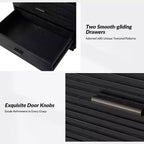 Table d'appoint Alcide avec port USB et lumière LED | ART OF LIVING DESIGNS-NOIR