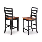 Tabourets de bar à hauteur de comptoir HomeStock - Dossier échelle