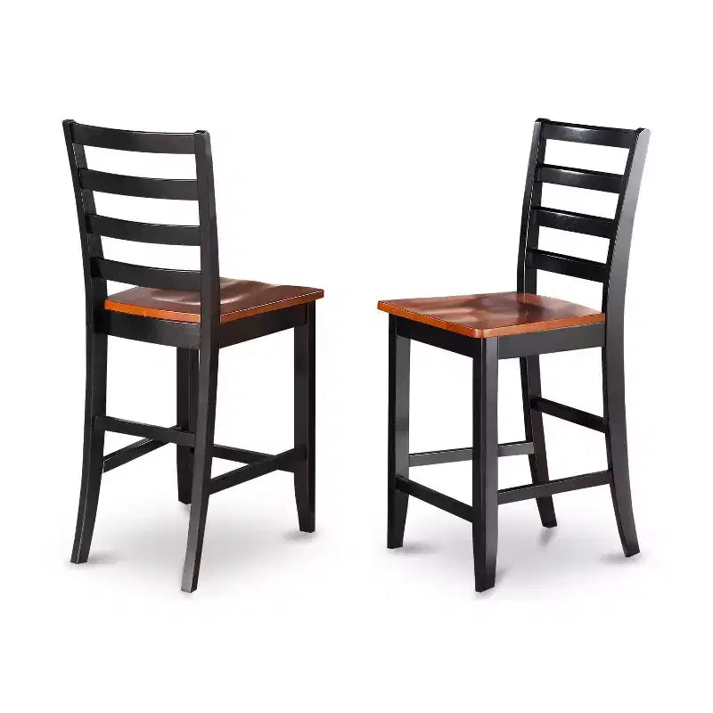 Tabourets de bar à hauteur de comptoir HomeStock - Dossier échelle