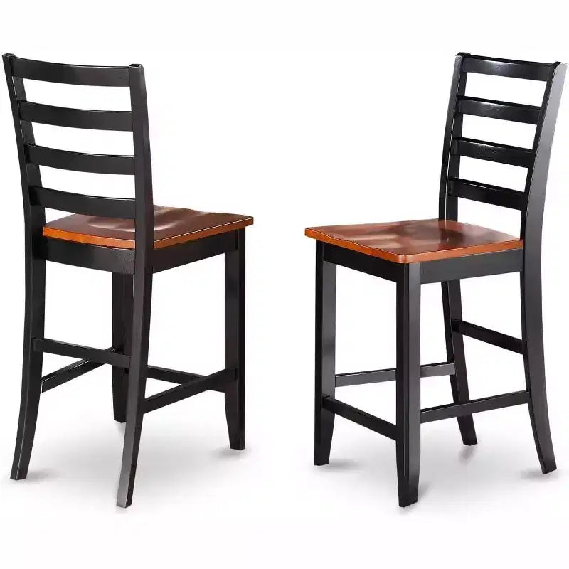 Tabourets de bar à hauteur de comptoir HomeStock - Dossier échelle