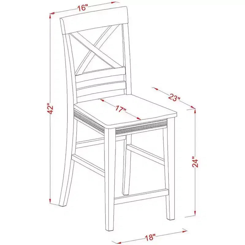 Tabouret de bar HomeStock – Chaises en bois hauteur pub