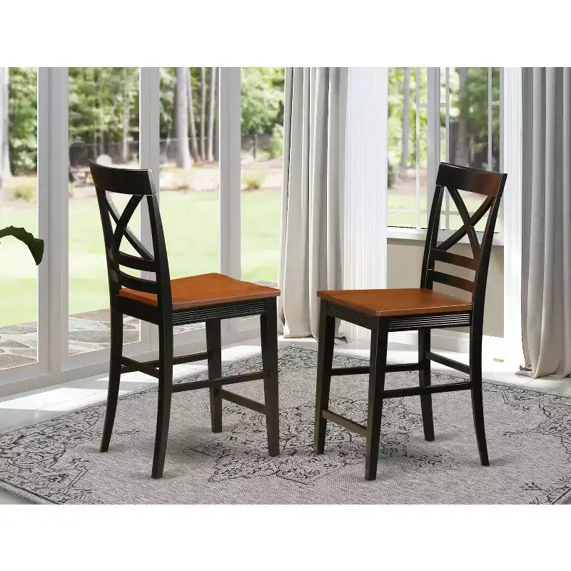 HomeStock Counter Bar Stool-Pub Height Wooden Chairs