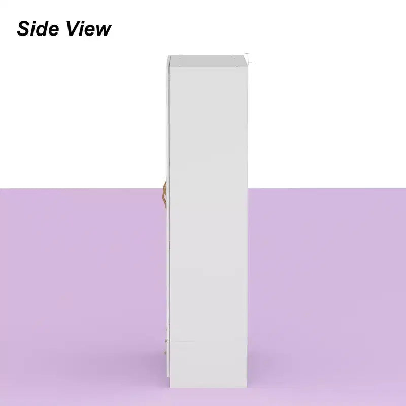 Armoire blanche Famapy 3 portes vitrées avec double penderie