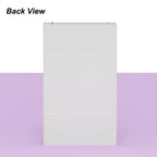 Armoire blanche Famapy 3 portes vitrées avec double penderie