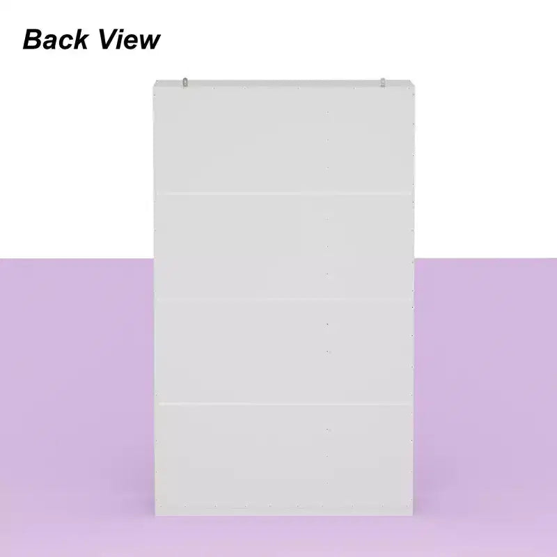 Armoire blanche Famapy 3 portes vitrées avec double penderie