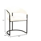 Lot de 4 chaises de salle à manger avec accoudoirs LeisureMod Aero Modern Curve Back, revêtement en cuir, assise confortable avec support rembourré pour salles à manger et cuisines