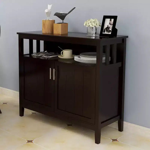 Buffet en bois AndMakers de 101,5 cm avec 2 portes et 1 étagère