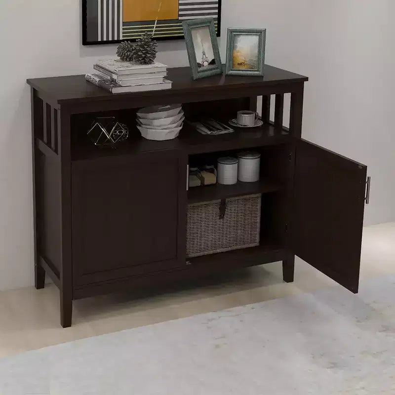 Buffet en bois AndMakers de 101,5 cm avec 2 portes et 1 étagère
