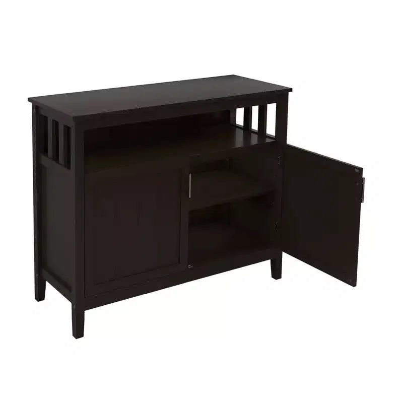 Buffet en bois AndMakers de 101,5 cm avec 2 portes et 1 étagère