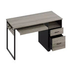 Bureau d'ordinateur 122 cm avec tiroirs de classement et de rangement, bureau d'écriture avec tiroir à clavier, crochet pratique et compartiments ouverts