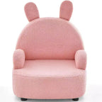 Costway Kids Sofa Toddler Armchair Chair with Solid Sturdy Wood Construction Plush Fabric