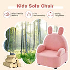 Costway Canapé pour enfants Fauteuil pour tout-petits avec structure en bois robuste Tissu en peluche