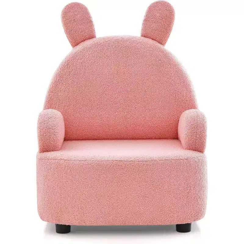 Costway Canapé pour enfants Fauteuil pour tout-petits avec structure en bois robuste Tissu en peluche