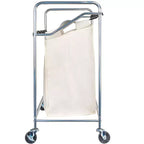 Trieur de linge quadruple robuste, chariot de tri de linge roulant, chariot de tri de linge à 4 sacs avec sacs lavables et amovibles, chromé