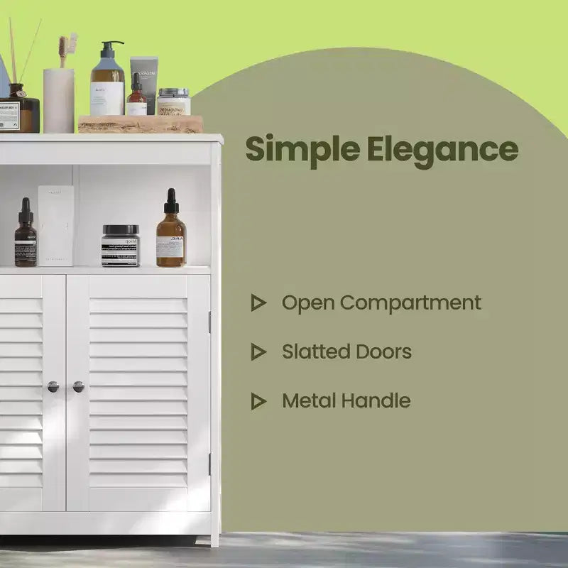 Meuble bas blanc élégant – Montage facile, construction robuste en MDF