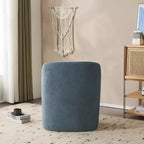 Fauteuil d'appoint moderne ultra-doux à dossier bas et sans accoudoirs, avec revêtement doux pour la peau et pieds ronds en pin exquis - ModernLuxe